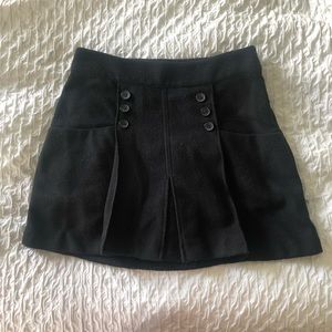 Free People Faux Wool Pleated Mini Skirt